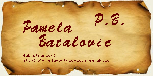 Pamela Batalović vizit kartica